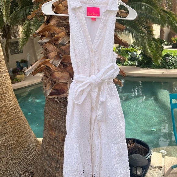 Lilly Pulitzer Trisha Eyelet Shirtdress - Picture 8 of 13